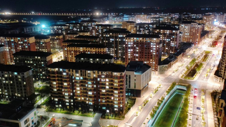 快看，夜幕下美轮美奂的容东片区