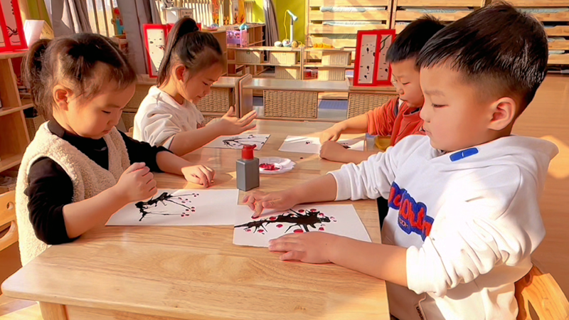 青青之禾—水墨画《梅花》