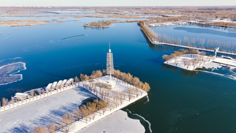 雪后白洋淀 一片壮丽的北国风光