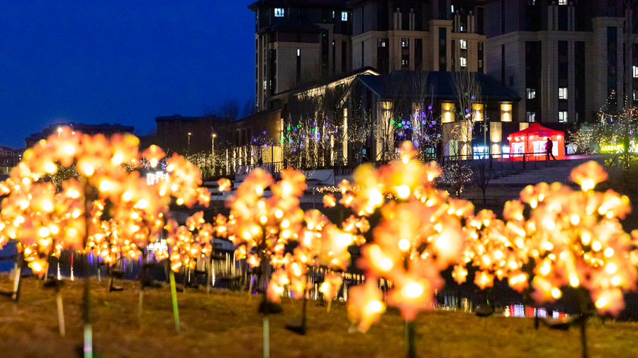 龙泉河畔灯光秀点&ldquo;靓&rdquo;雄安