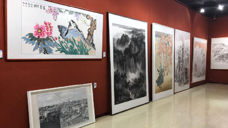 中国画、油画作品展在雄安雄县巡展