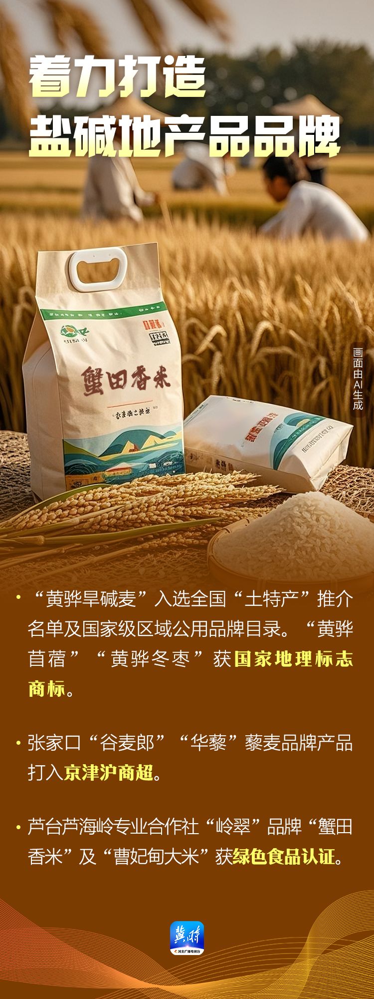 AI海报·数说“十四五”河北答卷丨盐碱地上种出“金穗子”与“好日子”